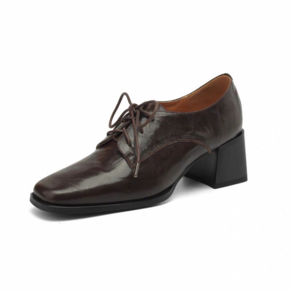 Women Square Toe Lace Up Oxfor - Formal Dress 评论和价格
