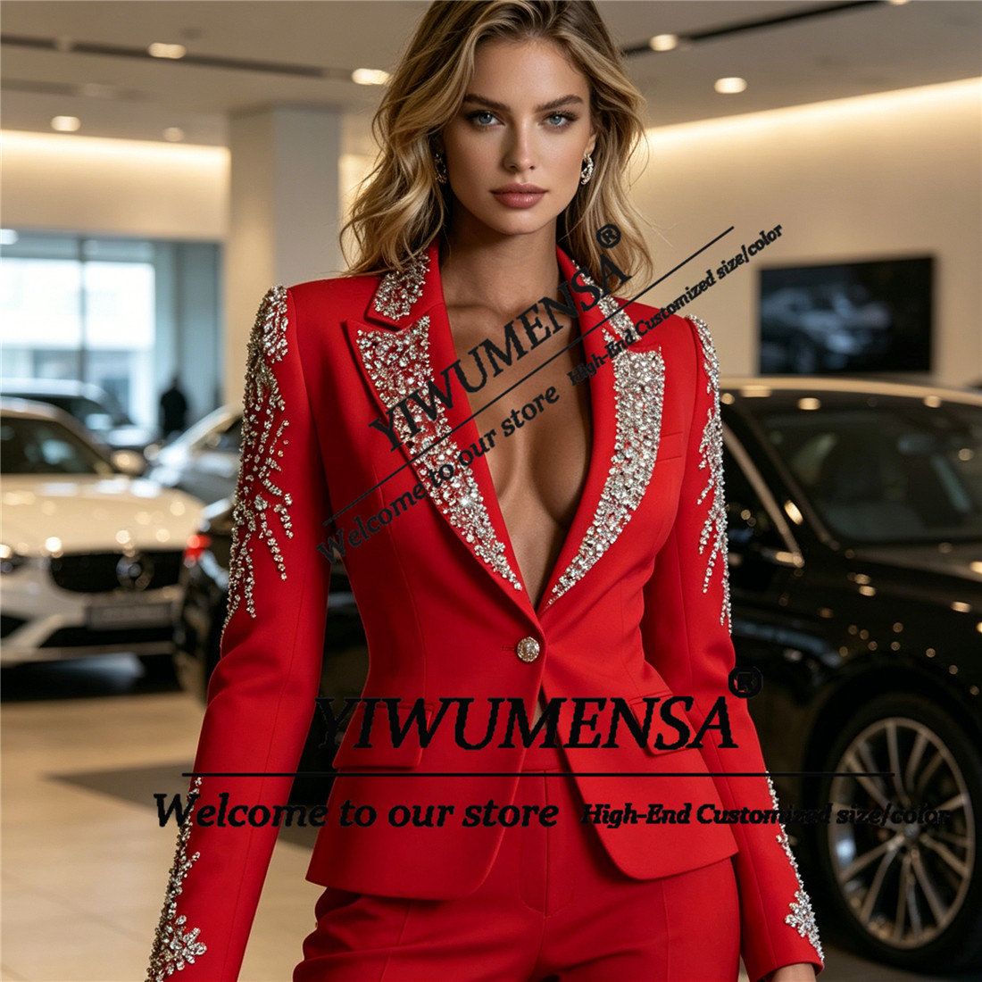 Luxury Women Suits 2 Pieces Se - Womens Blazer 评论和价格
