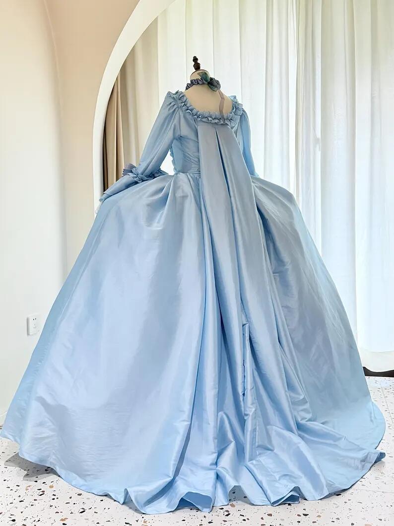 18th Century Rococo Blue Robe  - Evening Gown 评论和价格