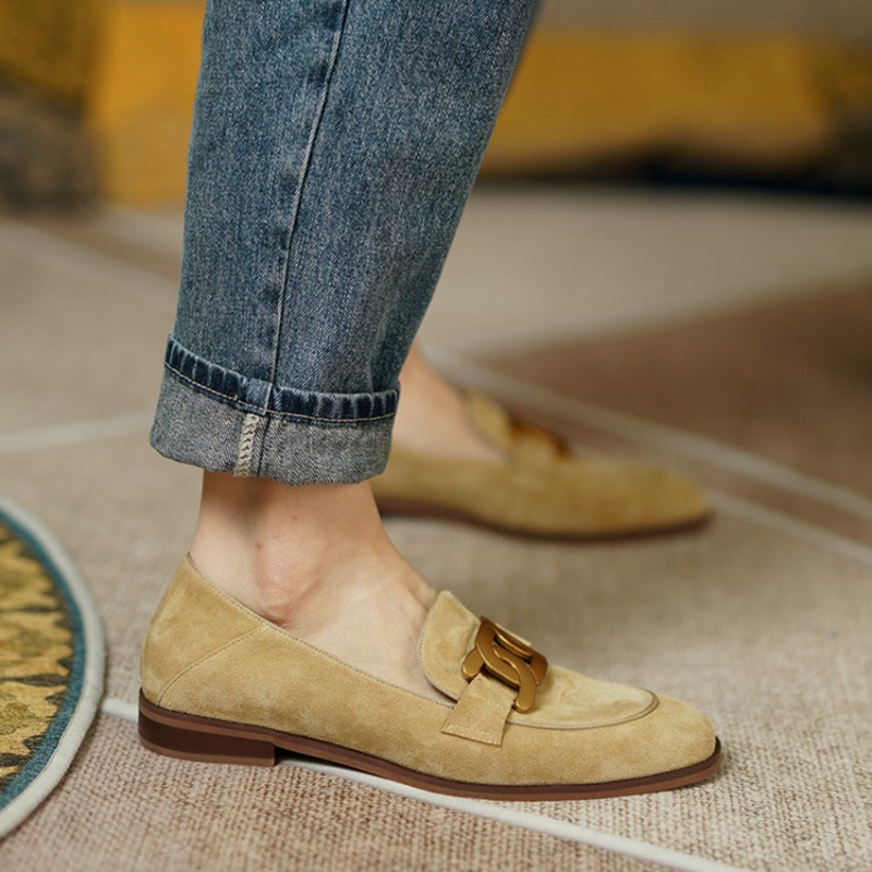 Suede Leather Women Loafers Sp - Womens Heels 评论和价格