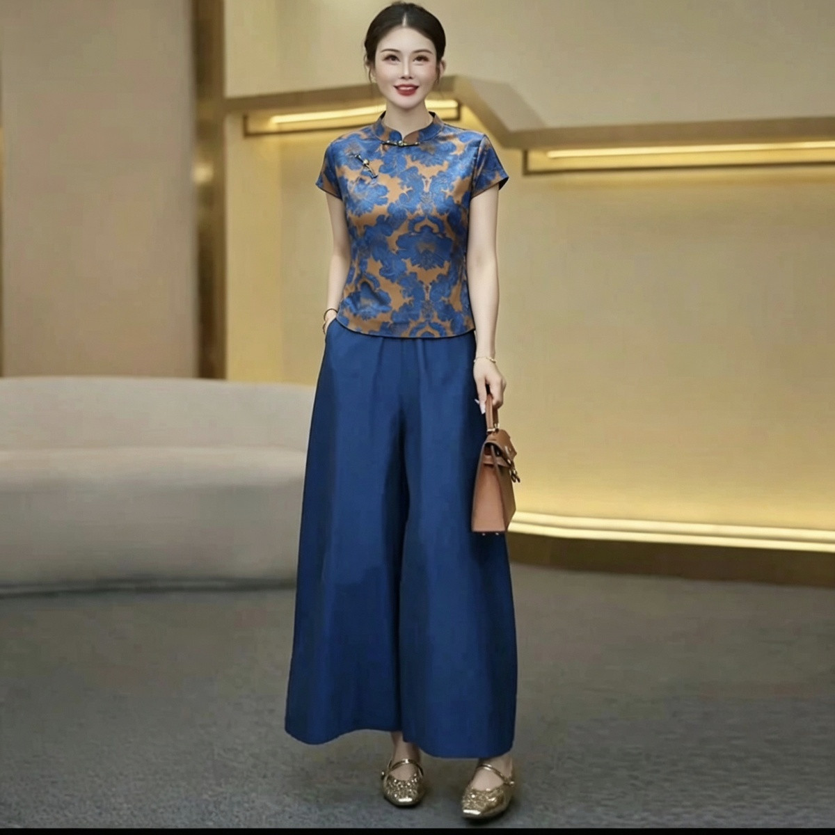 Silk Suit Summer Mother's New  - Silk Blouse 评论和价格