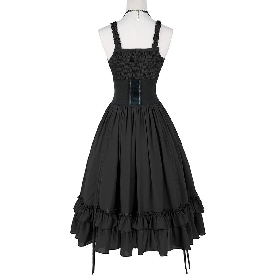 Women Gothic Dress Corset Slip - Midi Dress 评论和价格