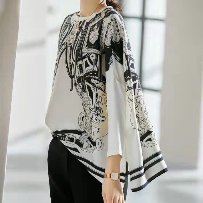 Simulated Silk Top with Drapin - Silk Blouse 评论和价格