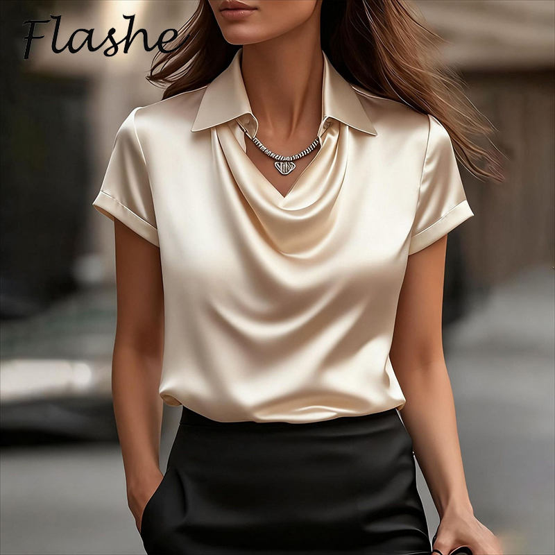 All Match Satin Shirt Women An - Silk Blouse 评论和价格