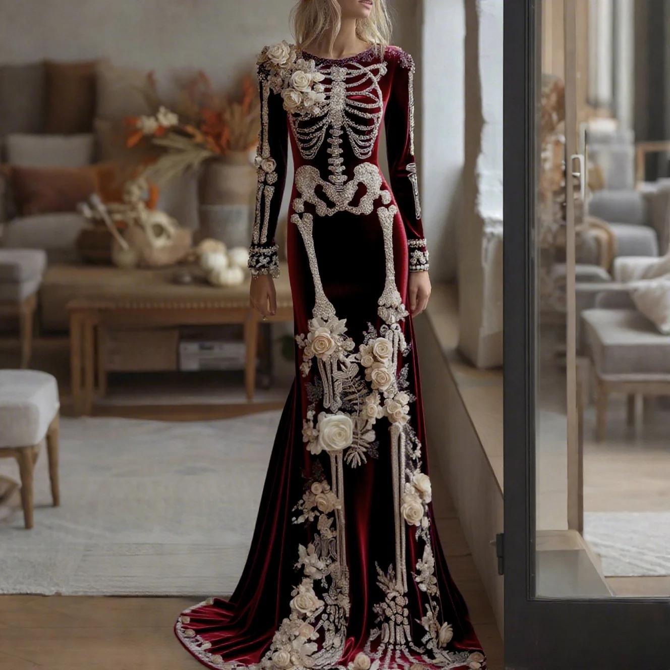 2026 New Women Skeleton Floral - Evening Gown 评论和价格