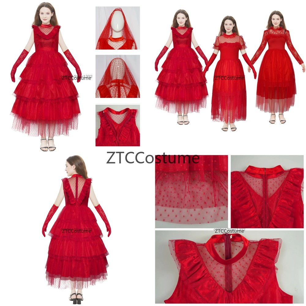 Lydia Deetz Cosplay Costume Go - Evening Gown 评论和价格